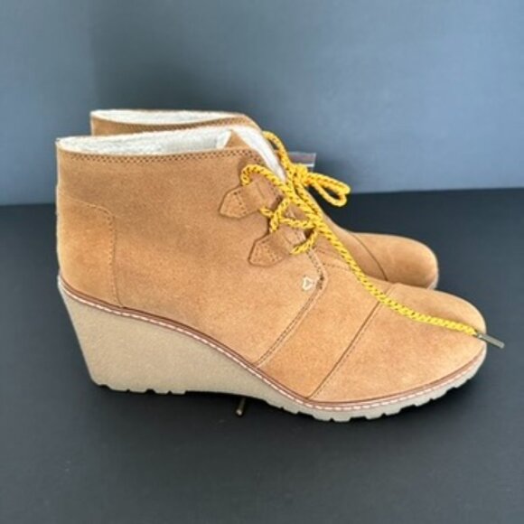 Toms Desert Wedge Booties Size 9.5 - Picture 1 of 9